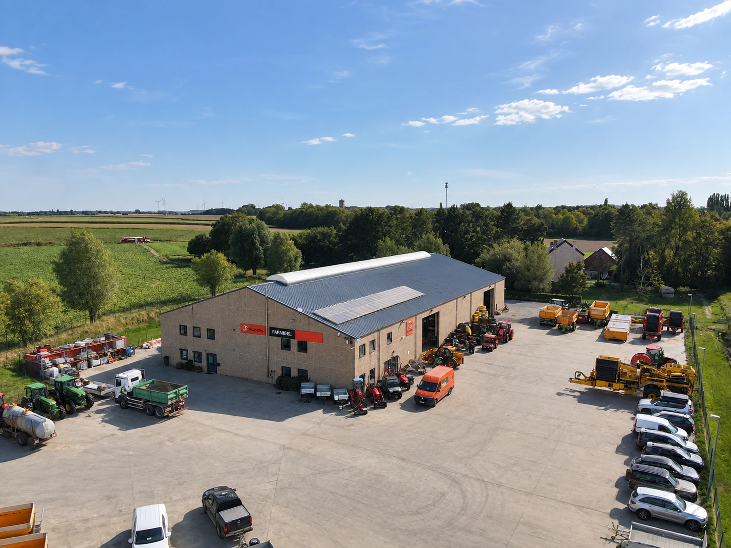 Vue aérienne de Farmibel à Tourinnes-Saint-Lambert