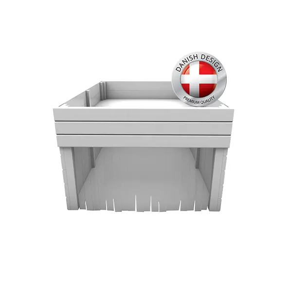 [38981098] Garage pour pots de fleurs 2en1 - Blanc